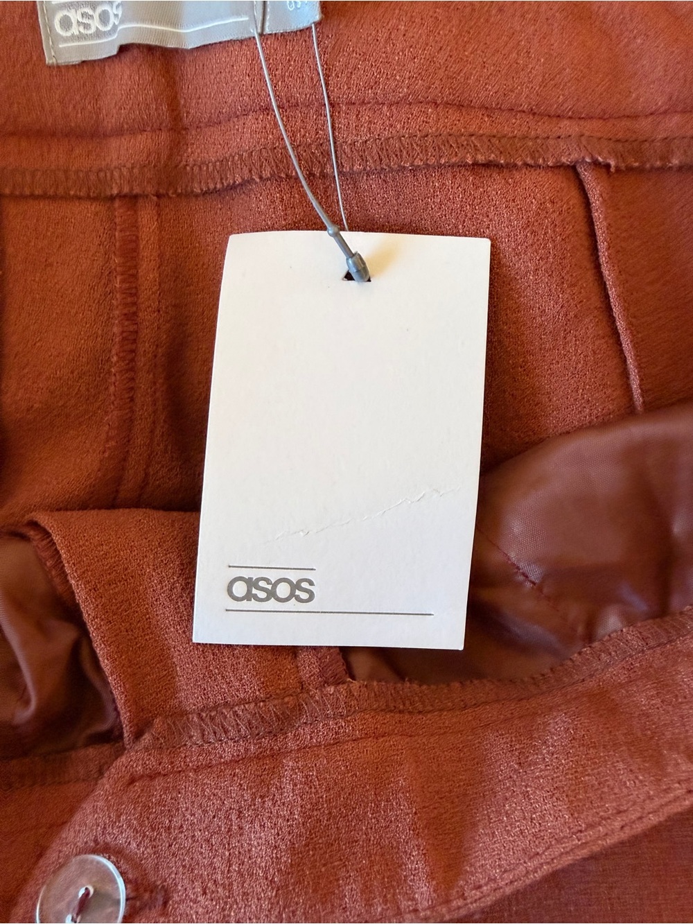 ASOS Rust-Tone High-Waist Trousers - Picture 8 of 10
